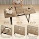 Table à manger rectangulaire - Extensible - Convient pour 6-8 personnes - 140–180 × 80 cm - Cadre en bois - Style moderne - Aspect bois naturel
