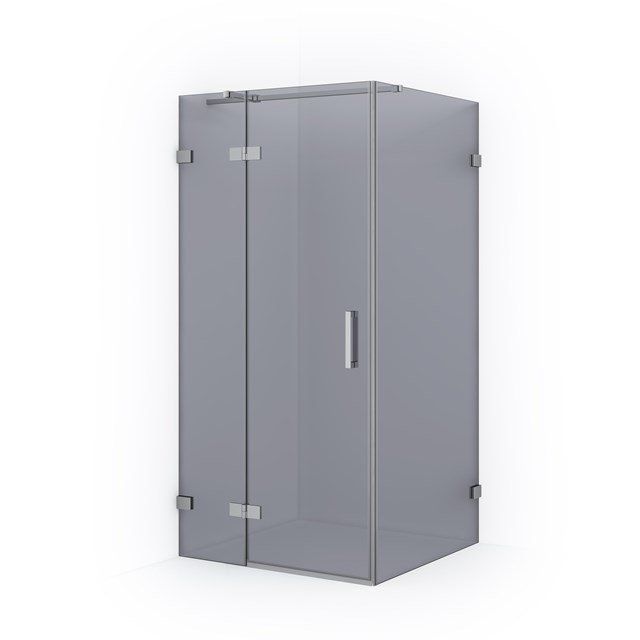 Maxaro Douchecabine Diamond 100x90cm 8mm Rookglas Veiligheidsglas Chroom