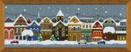 RIOLIS Kerstdorp Kruissteek Set 60x21 cm - Compleet Handwerk Pakket