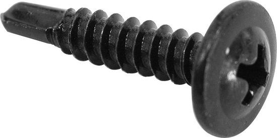 Zelftappende Schroeven Zwart 25mm - 100 Stuks