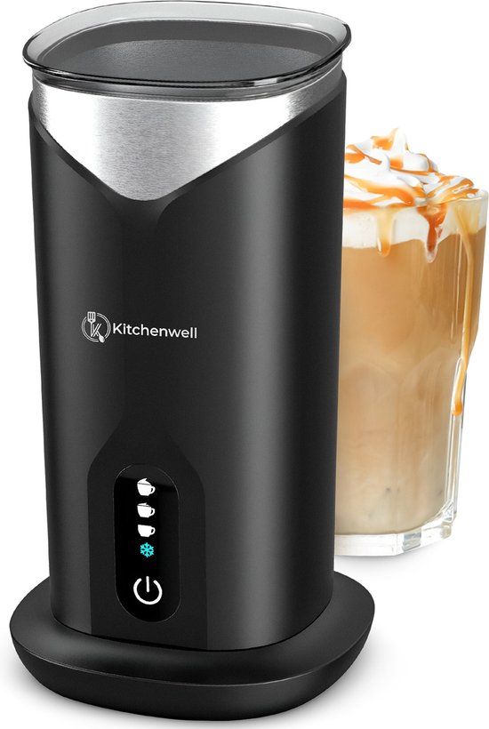 Kitchenwell Melkopschuimer Elektrisch - 4-in-1 - Zwart