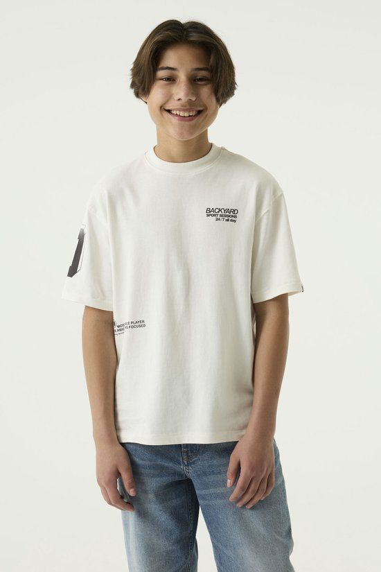 Garcia Jongens Print T-shirt Wit Korte mouw