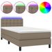 VidaXL Boxspringbed met matras en LED-verlichting, taupe, 80x200 cm