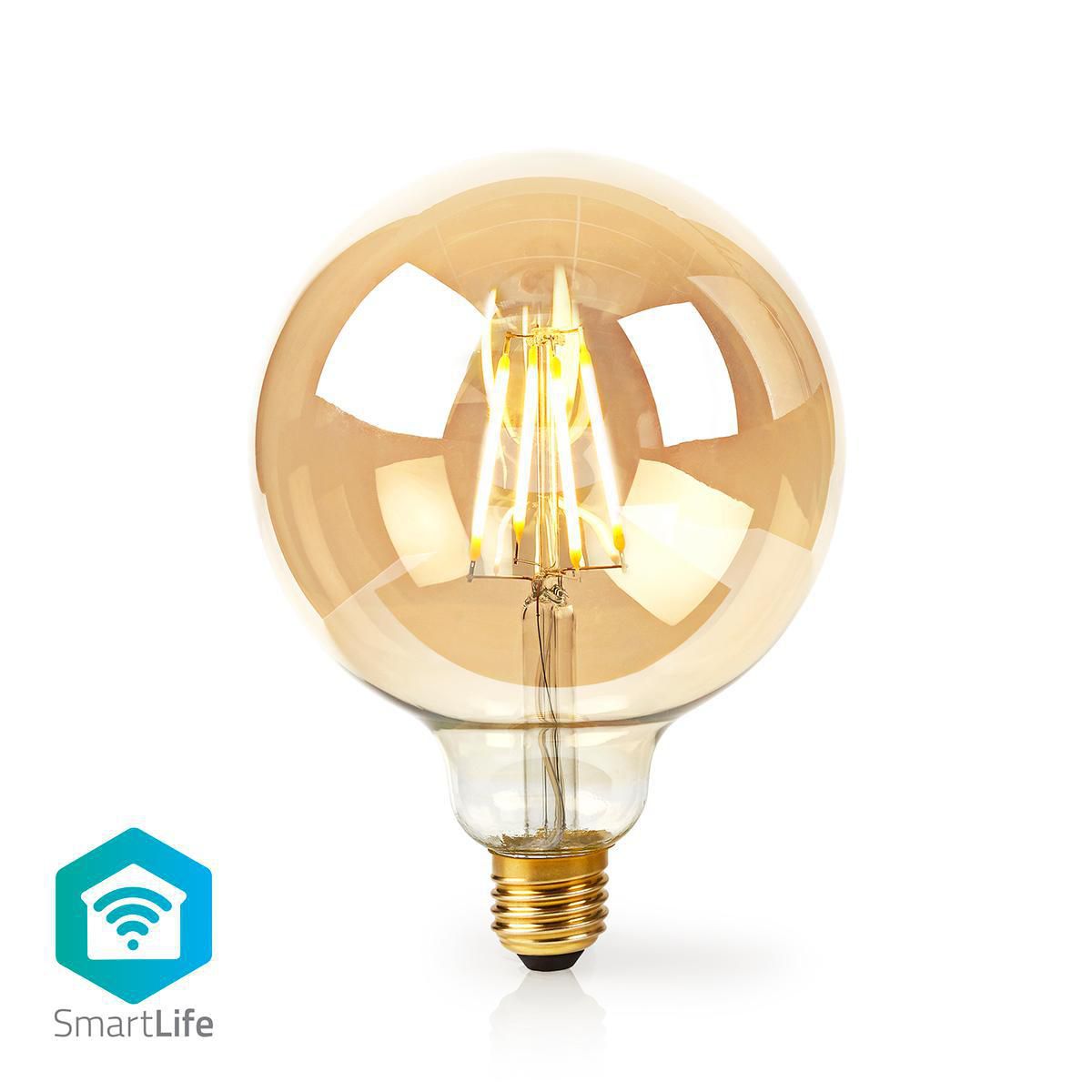 Nedis SmartLife LED Filamentlamp - Wi-Fi - E27 - 500 lm - 5 W - Warm Wit - Goud - G125