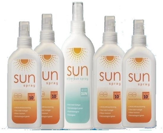 Sun 4x 200ml factor 10 + 1 after 200ml gratis