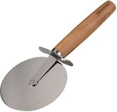Fackelmann Grote pizzaroller met houten handvat 23 cm