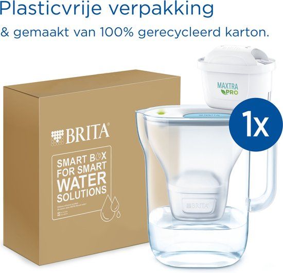 Brita Style Waterfilterkan Blauw 2.4L - met 1 MAXTRA PRO AIO Filter - Duurzaam verpakt