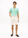 Tommy Hilfiger Heren T-shirt V-hals L Katoen Turquoise Geborduurd Logo