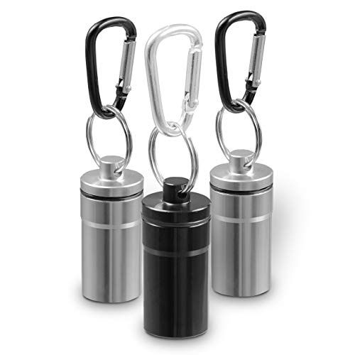 SWISSHOME Pocket asbak set (3 stuks) incl. karabijnhaak - Zwart/Zilver