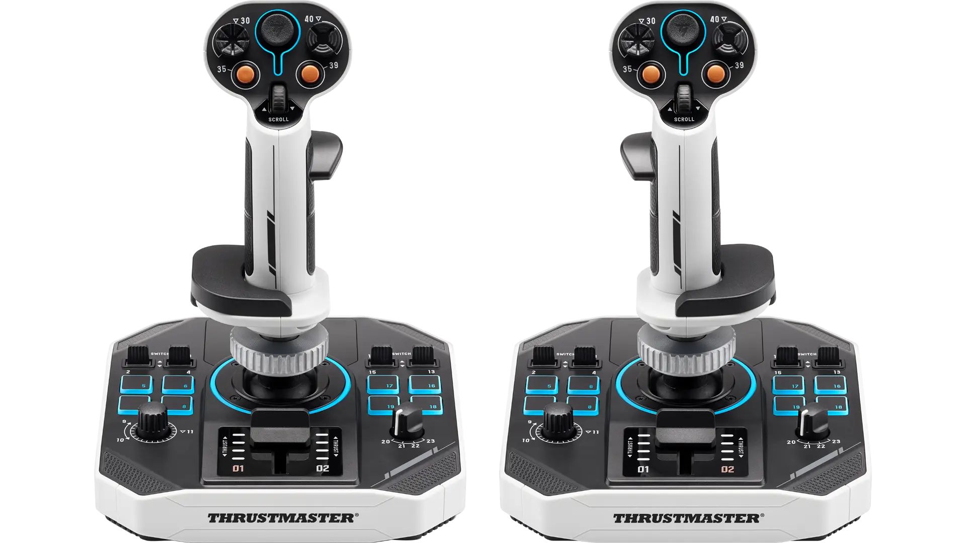 Thrustmaster Sol-R 2 HOSAS Space Sim Duo Zwart, Wit USB Flightstick