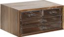 Item International Bureau/Hobby Organizer - 3 Lades - Acacia Hout - Donkerbruin