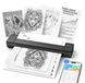 Merkloos Draagbare thermische printer - Draadloos Bluetooth - A4 - Zwart