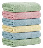 Aibaser Bamboo Cotton Bath Handdoeken-60 cm - Natuurlijke, Ultra Absorberende Handdoeken voor Badkamer (6-delige set)