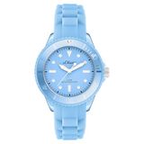 s.Oliver dameshorloge - Rond - Blauw - 38 mm - Elegant dameshorloge aus Kunststoff met kwartswerk - 5 ATM waterdicht - krasbestendig
