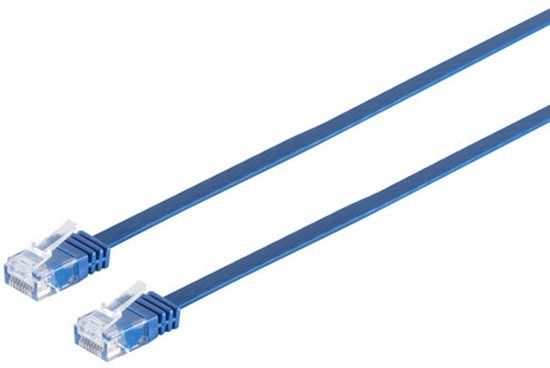 S-Impuls Patchkabel-Flachkabel U/UTP cat. 6 slim blau 3m