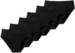 SCHIESSER Slip Cotton Essentials 6P Set van 6 Zwart Dames L