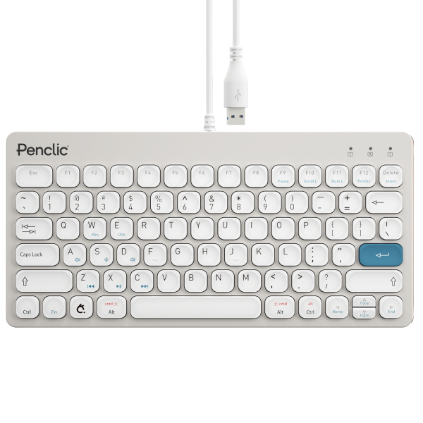 Backshop Penclic C3 office compact keyboard wired - grijs