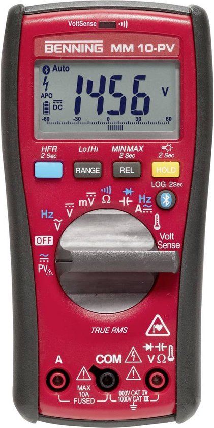 Benning MM 10-PV Multimeter Digitaal Datalogger CAT IV 600 V