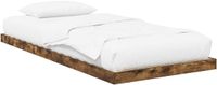vidaXL Bedframe Rook Eiken 90 x 190 cm Bewerkt Hout