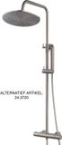 Wiesbaden Thermostatische Regendoucheset Opbouw - Caral - Geborsteld Staal