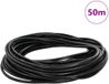 vidaXL Cordon en cuir 1 noir ø2,5 mm x 50 m cuir