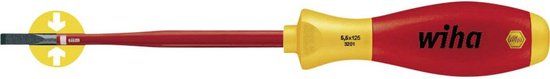 Wiha SoftFinish electric slimFix Slotted Screwdriver 4.0mm x 100mm - 35390