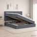 Prolenta Maison Exclusive - Lit coffre à LED avec matelas, gris foncé, 160 x 200 cm, velours