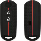 kwmobile autosleutel hoesje geschikt voor Mazda 2-knops Keyless Go autosleutel hoes - Siliconen autosleutel behuizing - Auto sleutel case met honingraat - Sleuteletui in zwart