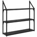 vidaXL Wandplank Muurmontage Zwart Eiken 80 x 21 x 78,5 cm
