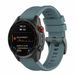 By Qubix - Siliconen sportbandje - Grijsblauw - Geschikt voor Garmin Fenix 9 / 9 pro - 43mm