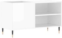 vidaXL Platenkast 85x38x48 cm bewerkt hout hoogglans wit