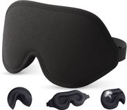 Nuvance Verstelbaar Slaapmasker - Zwart 3D
