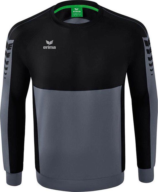 Erima Six Wings Sweatshirt Heren - Slate Grey / Zwart | Maat: M