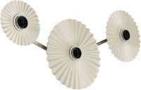 OSRAM DECOR Plisse wandlamp, 3 fittingen, E27, staal, beige