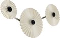 OSRAM DECOR Plisse wandlamp, 3 fittingen, E27, staal, beige