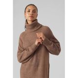 VERO MODA VMDANIELA LS COWL NECK DRESS GA - Dames Jurk - Brown Lentil - Maat M