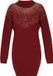 Faina Burgundy Sequin Long Sleeve Round Neck Dress M/L