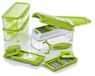 Mandoline trancheuse - Lames en acier inoxydable extrêmement tranchantes - Récipient avec couvercle - 13 pièces - 800 ml