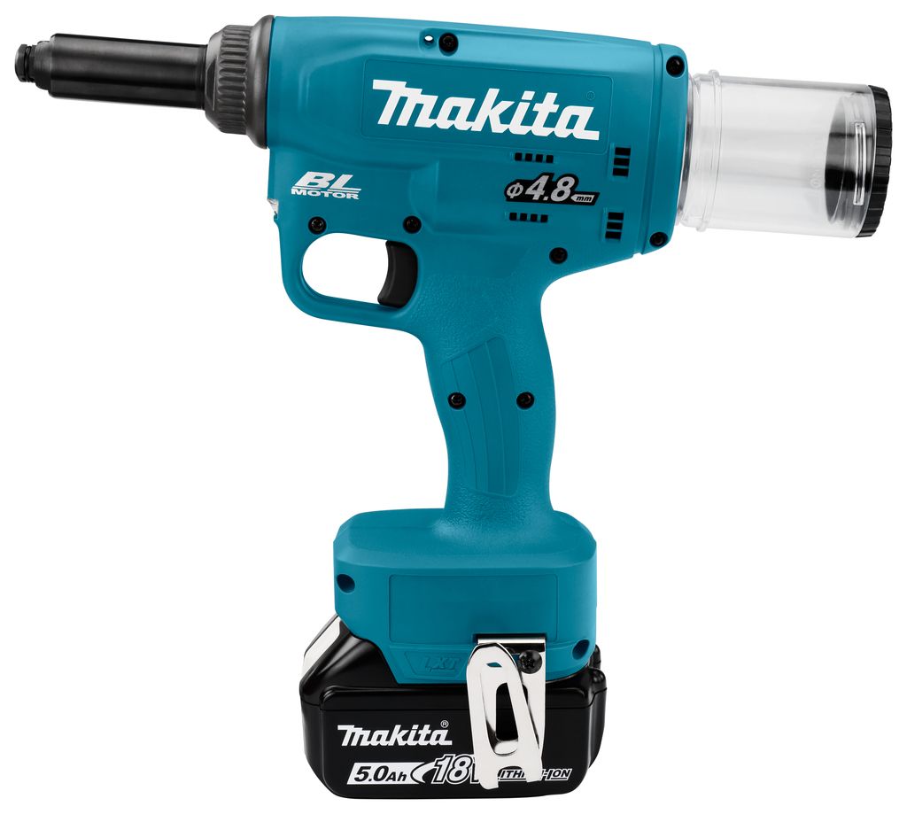 Makita DRV150RTJ Accu Blindklinknageltang 18V 5.0Ah - 2,4 t/m 5 mm - in Mbox