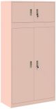 vidaXL Opbergkast Roze Staal 90 x 40 x 180 cm