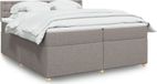 Maison Exclusive - Boxspringbed met matras, taupe, 200x200 cm, gestoffeerd