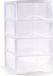 PLASTICFORTE Ladeblokje/bureau organizer met 4x lades - transparant - L26 x B37 x H49 cm