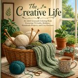 The Cretive Life: An Adult Grayscale Coloring Book Featuring 72 Crafts, Hobbies, Handmade Projects, and Cozy Pastimes