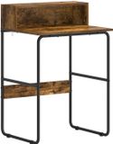 vidaXL Bureau met opslag Gerookt eiken 60 x 50 x 91 cm