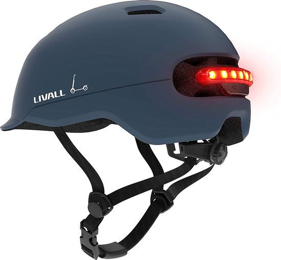 Livall C20 Smart Fietshelm - Blauw - Maat M - SOS Functie - Smart Verlichting - Remlicht