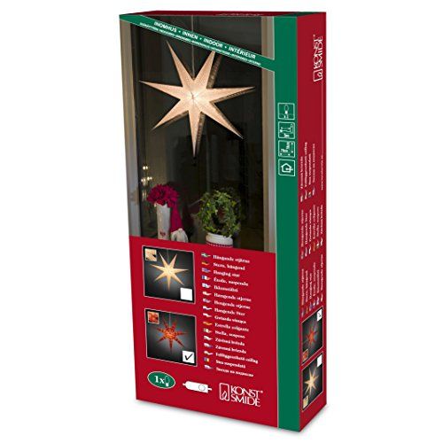 KONSTSMIDE 2990-520 Weihnachtsstern Glühlampe LED Rot met ausgestanzten Motiven