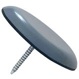 Adsamm PTFE-N-GR-40-4 PTFE-N-GR-40 4 x PTFE-glijders met spijker, grijs-blauw, Ø 40 mm