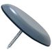 Adsamm PTFE-N-GR-40-4 PTFE-N-GR-40 4 x PTFE-glijders met spijker, grijs-blauw, Ø 40 mm