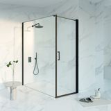 FortiFura Galeria Douchecabine - 70x180x200 cm - Veiligheidsglas - Antikalk - Mat Zwart