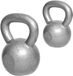 Gorilla Sports Kettlebell set van 2 - 12 en 16 kg - Gietijzer - Grijs